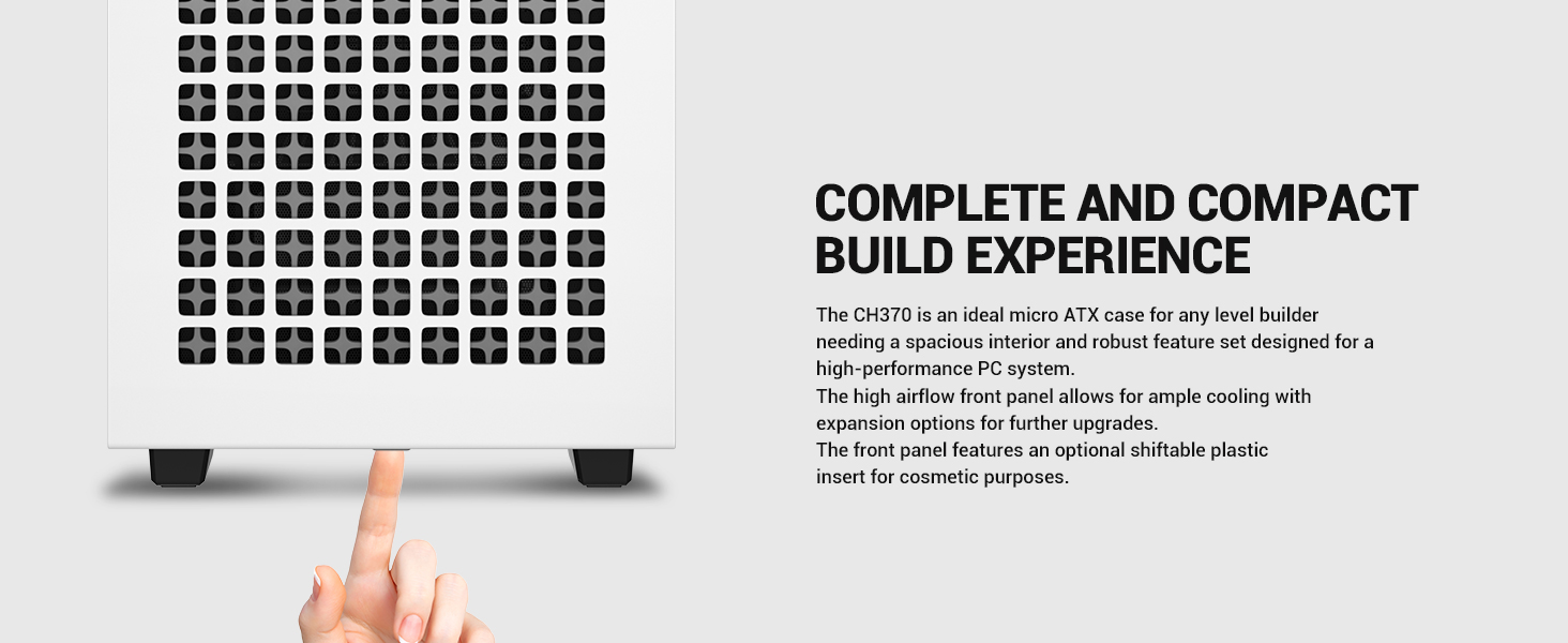 DeepCool CH370 White Gaming Computer Caser